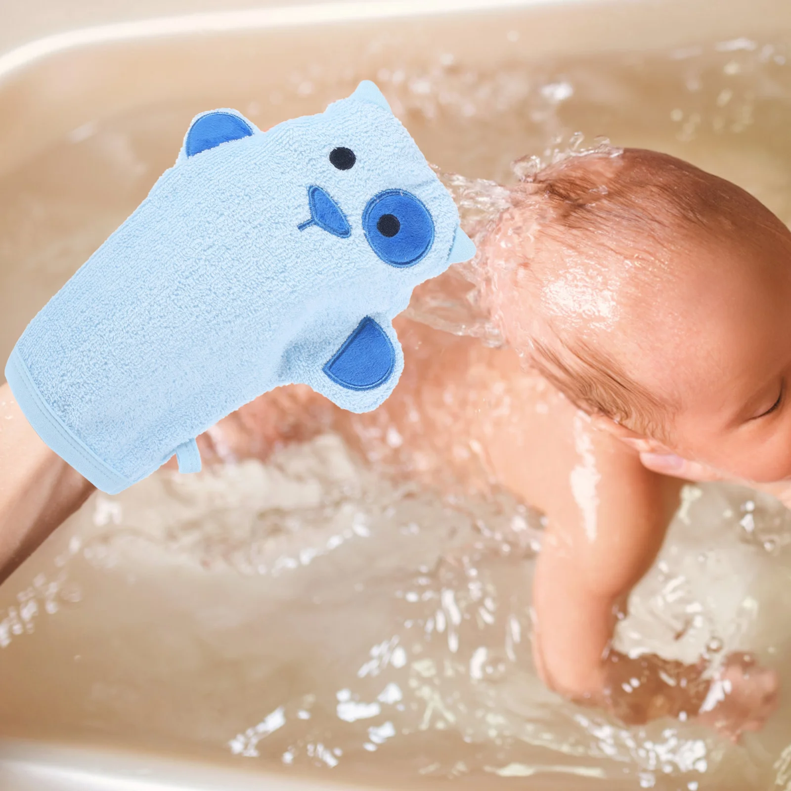 2 قطعة شكل الحيوان قفازات التقشير للأطفال عالية الجودة قفازات حمام الجسم تنظيف أداة قابلة لإعادة الاستخدام قفازات الاستحمام للأطفال الطفل