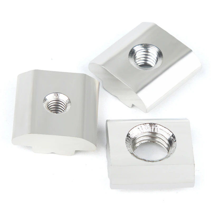 20Pcs M3 M4 M5 M6 M8 EU 20/30/40/45 Hammer Head T Nut Slide Square Shrapnel Steel Ball Nuts Aluminum Extrusion Profile Fasteners