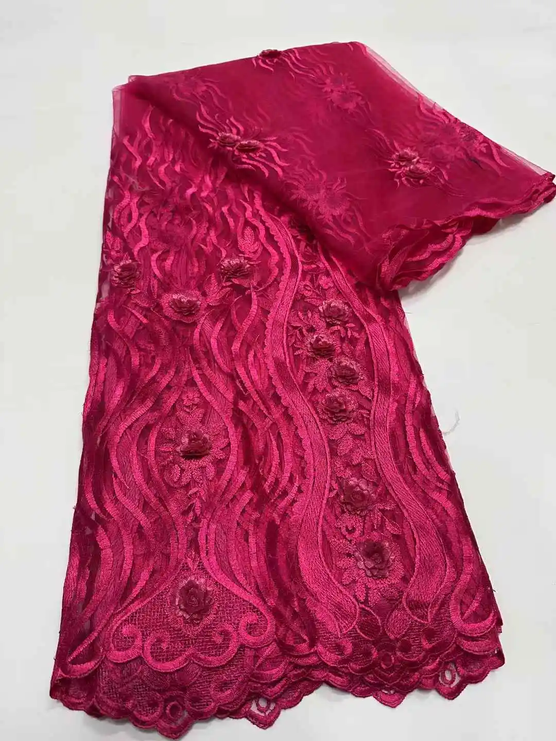 قماش دانتيل أفريقي 2025 قماش دانتيل تول فرنسي عالي الجودة لحفلات الزفاف