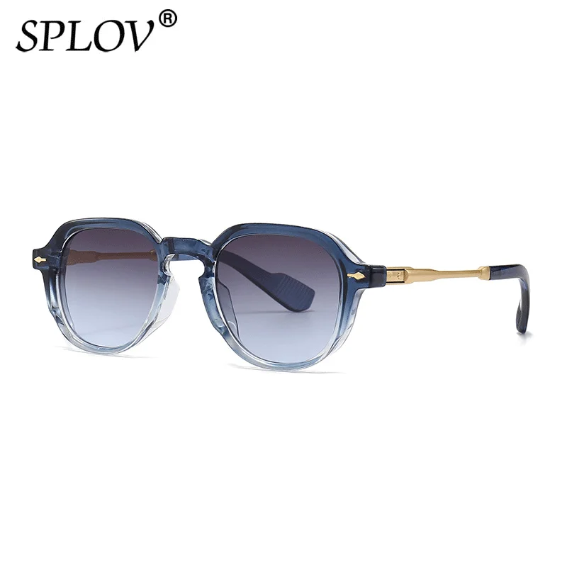 New Luxury Sunglasses for Men Women Fashion Gradient Shades Brand Designer Rivets Driving Sun Glasses Round Oval Shades UV400