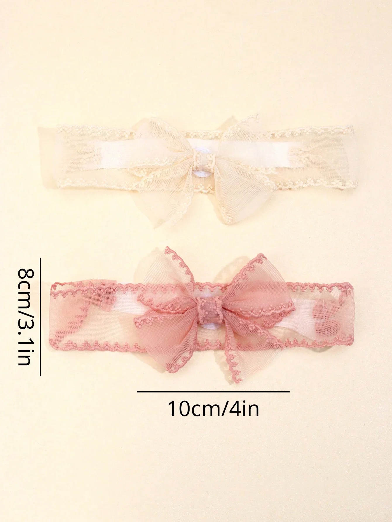 

2pcs Clear Lace Bow Headband For Girls,Elegant Mesh Hair Bows Hairband,Fashionable Princess Wide Hair Band,Spring Headwear,Kids