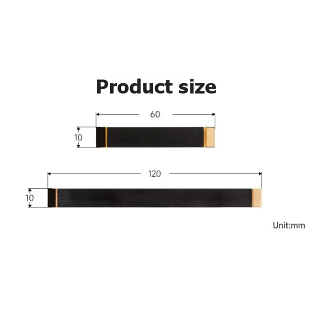 20PIN FPC Flexible Flat Cable 0.5mm Pitch with Shielding Ribbon Wire for Display Connector Replacement