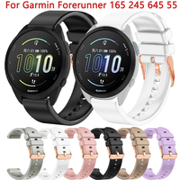 20mm Strap For Garmin Forerunner 165/245/645/55 Smartwatch Band for Venu SQ 2 Plus/Vivoactive 3/5/HR Silicone Bracelet Correa