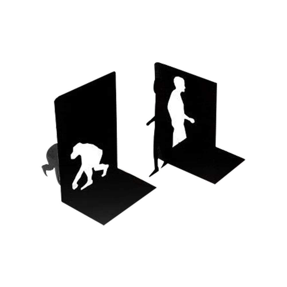 مجموعة واحدة من سدادة الكتب المكتبية الفاخرة شديدة التحمل لسطح المكتب للأرفف والكتب والمجلات وعرض مرتب وحامل كتب منزلي