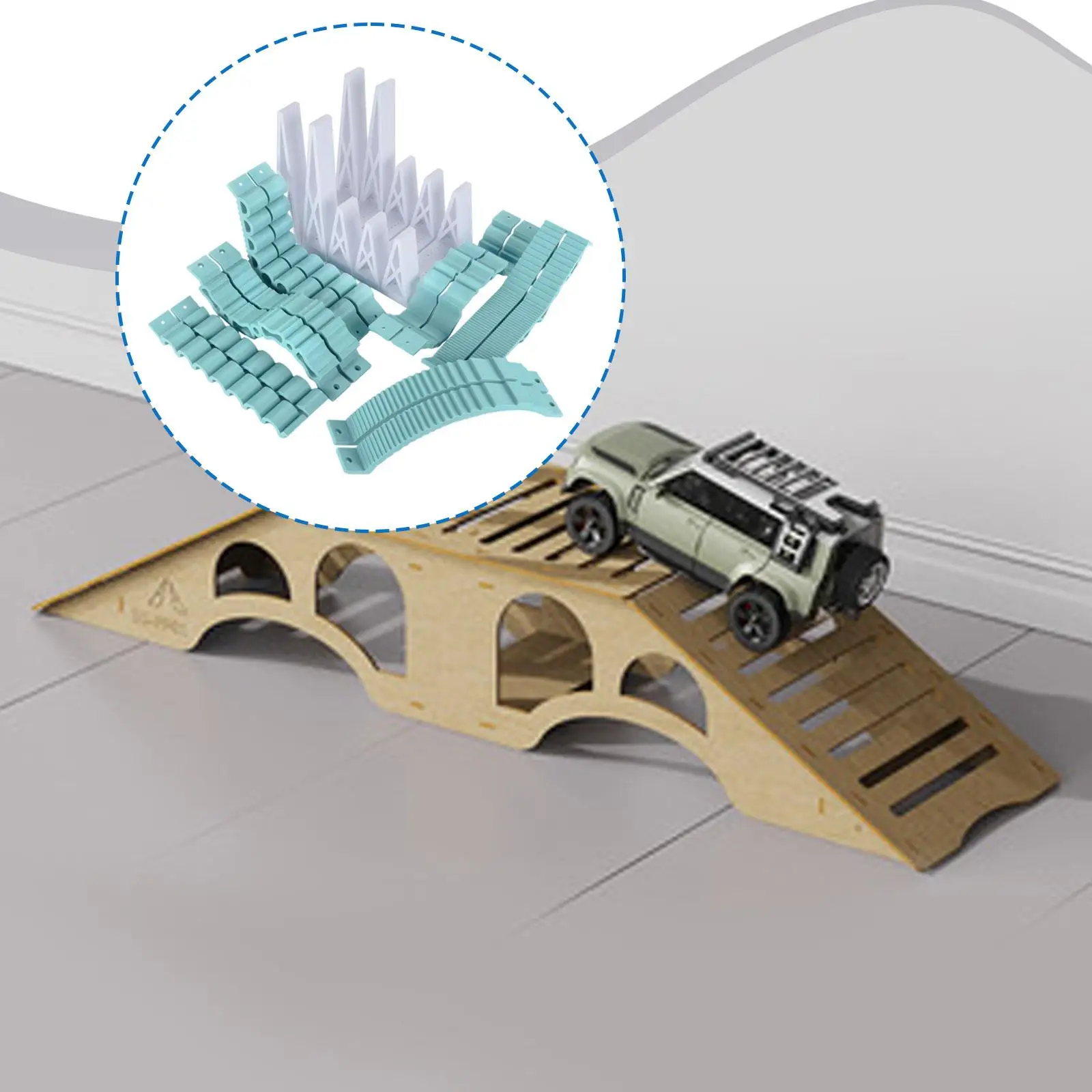 RC Crawler Bridge Climbing Challenge Steep Slope Simulation Roadblock Accessory for 1/18 1/24 Scale Model