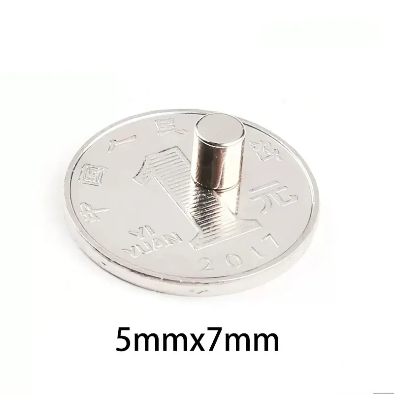 20/50/100/150/200/500PCS 5X7 mm Mini Small Search Magnet N35 Round Permanent NdFeB Strong Powerful Magnetic Magnet 5x7mm 5*7 mm