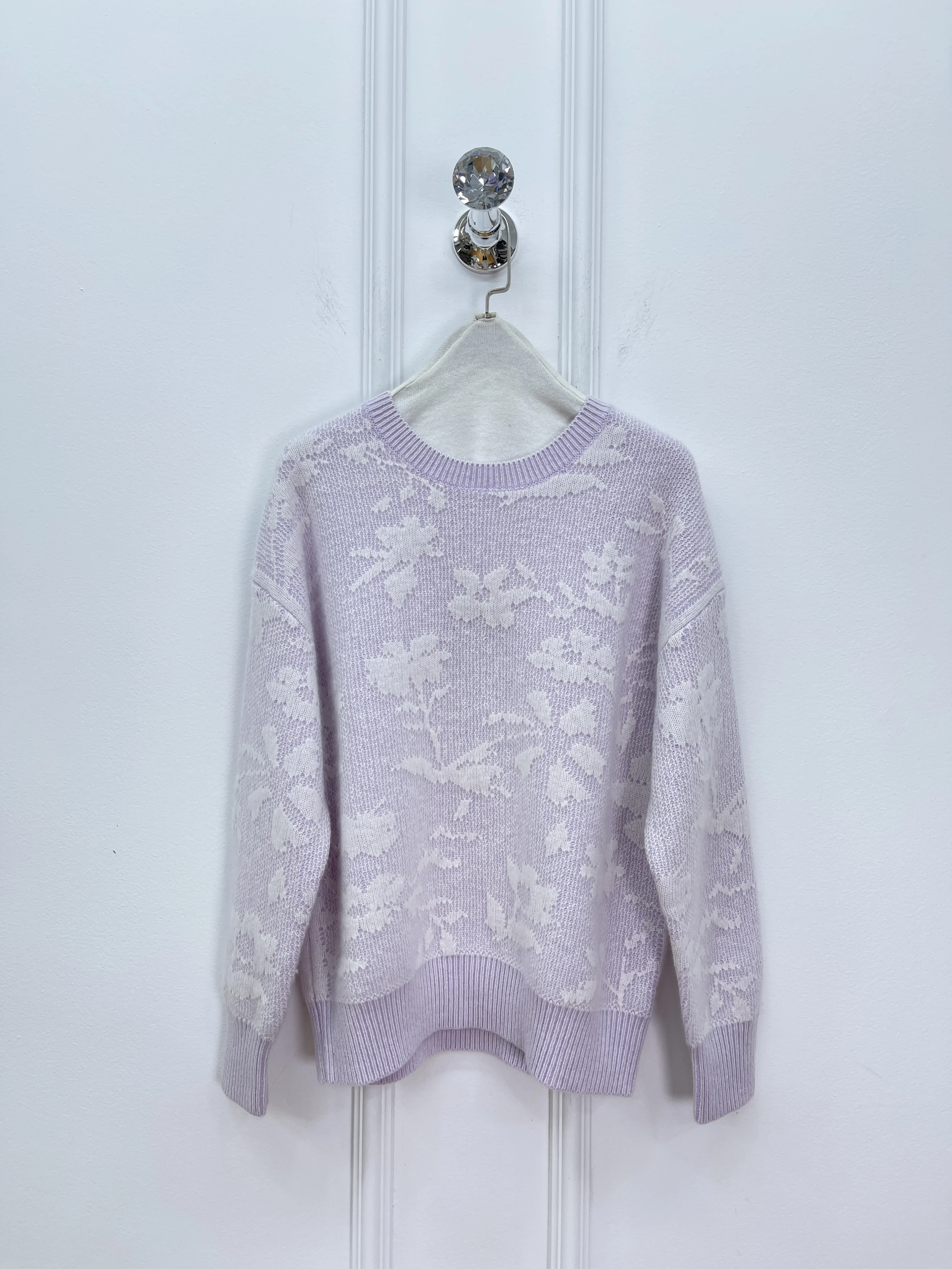 

Осенне-зимний кашемировый костюм высокого качества, модный повседневный вязаный светло-фиолетовый кашемировый костюм для женщин