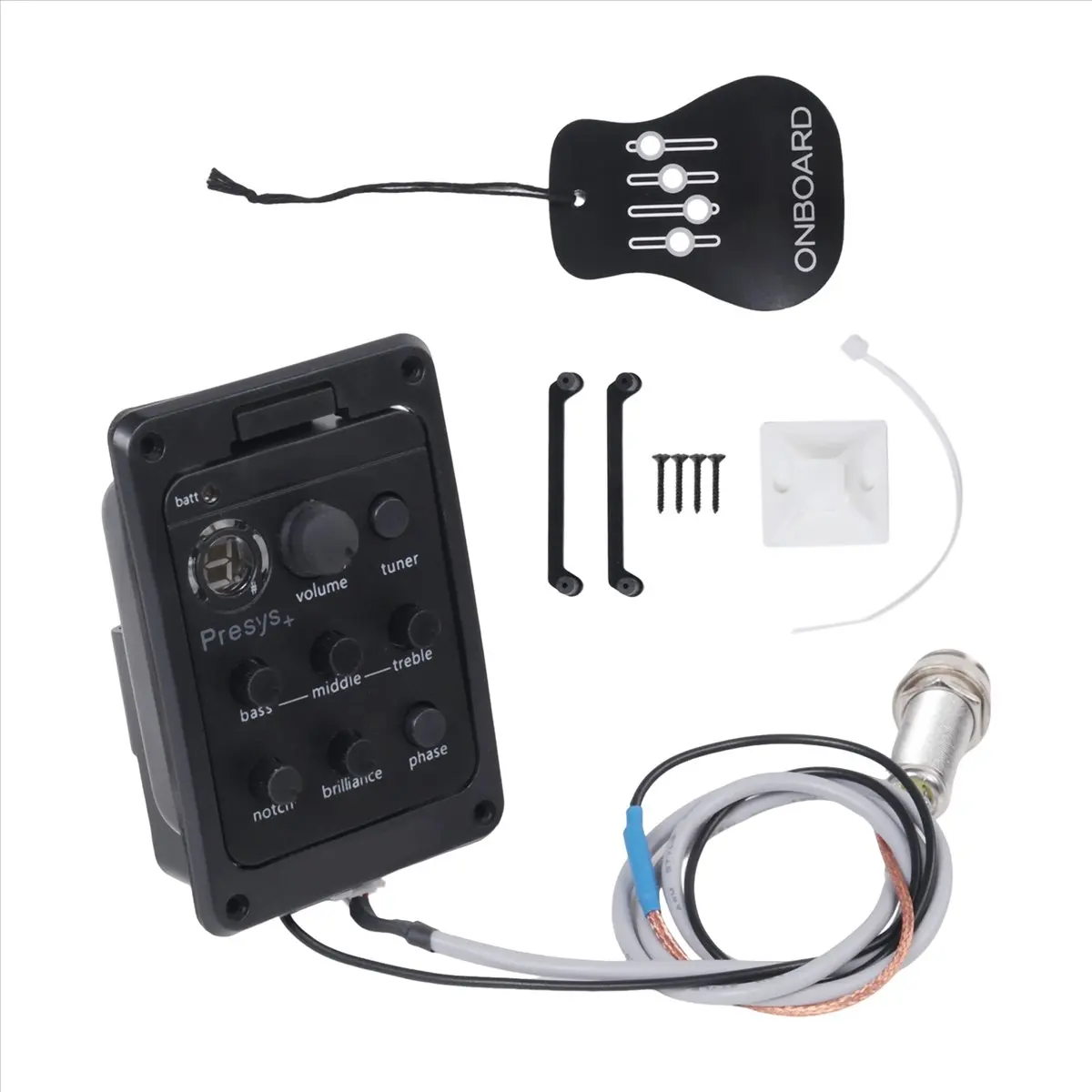 لاقط الجيتار Eq صندوق كهربائي ثقب الصوت المعادل موالف الجيتار مزيج الغيتار الغيتار الملحقات لاقط الشعبي 201 Pickup-BCBW