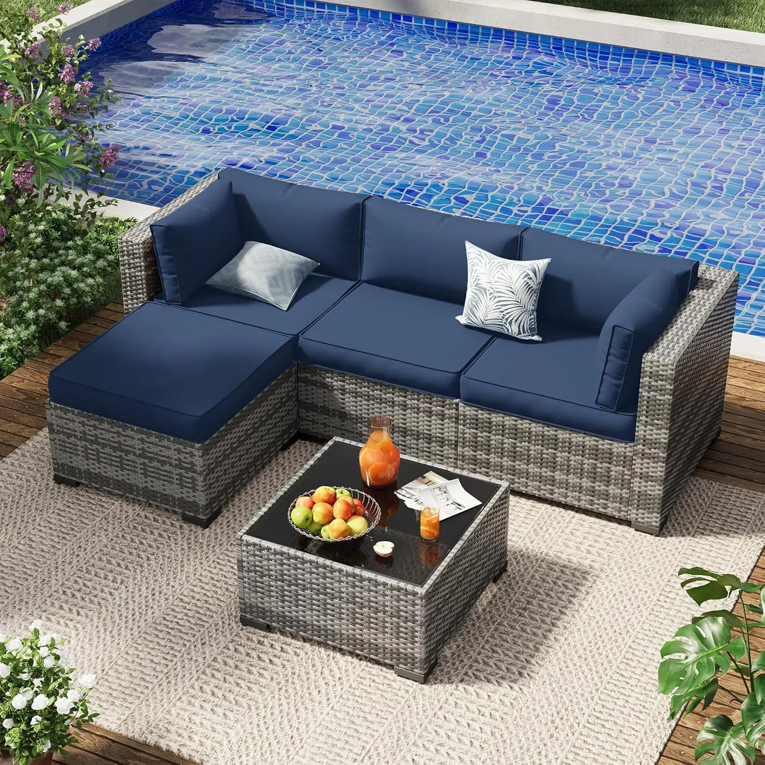 Outdoor Patio Sectional Furnit - огляд і ціна Outdoor Furniture Replacement Fabric