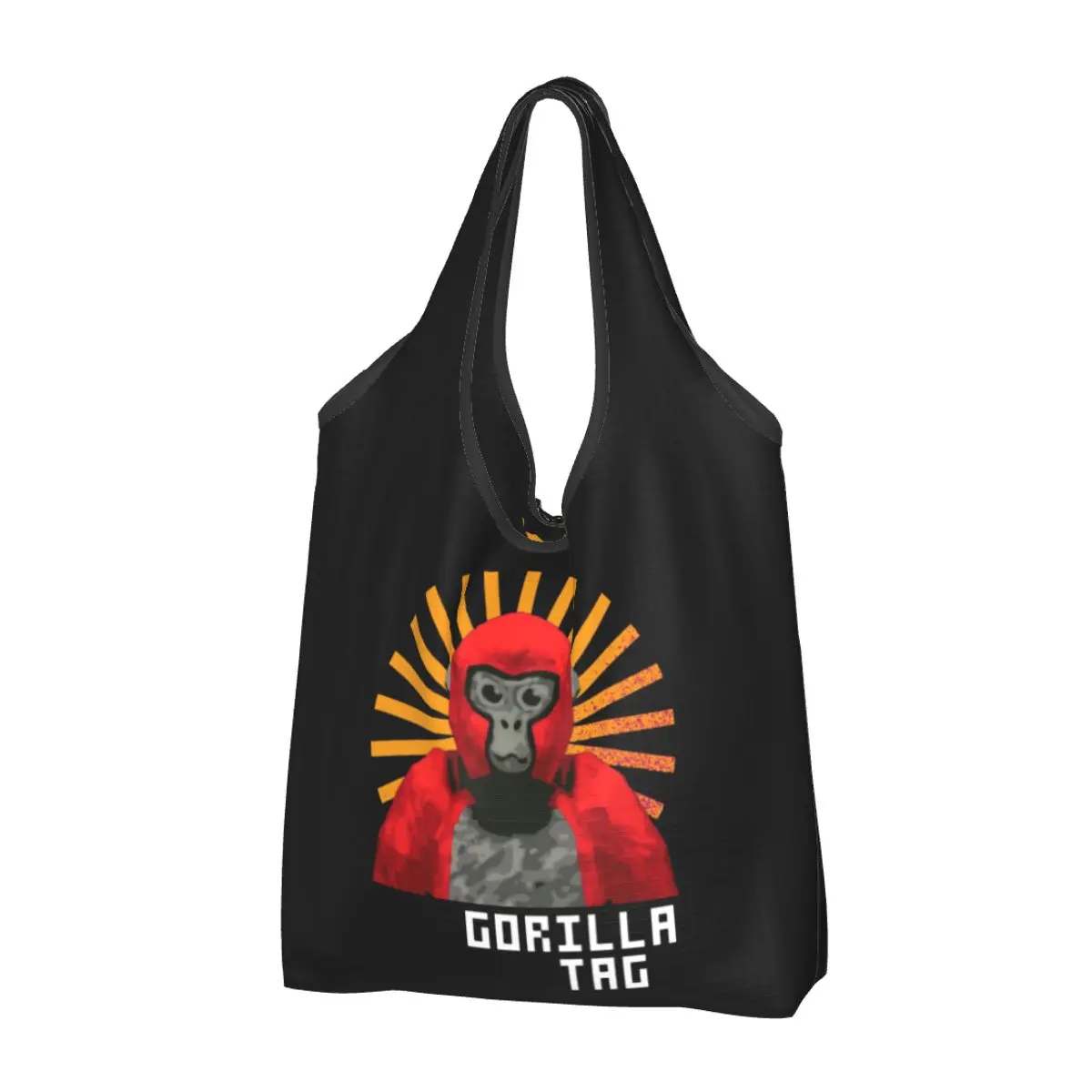 Gorilla Tag Pfp Maker Gorilla Tag Red Gorilla Portable Tote Shopping Bags Foldable Shopper Bag Grocery Handbag Shoulder Bag