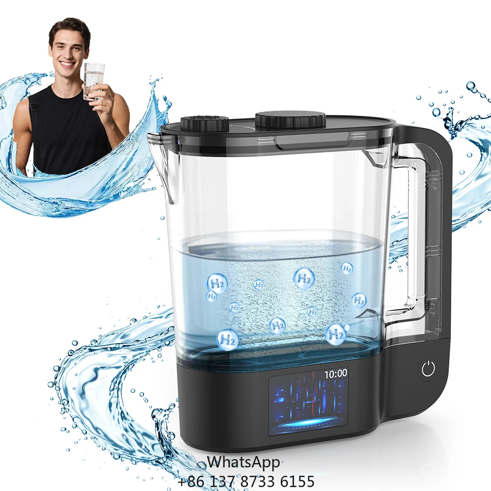 

Low Frequency Hydrogen Water Flask Generators Big Size 2L SPE PEM Electrolyzer Hydrogen Water Kettle Hydrogen Water Pitcher