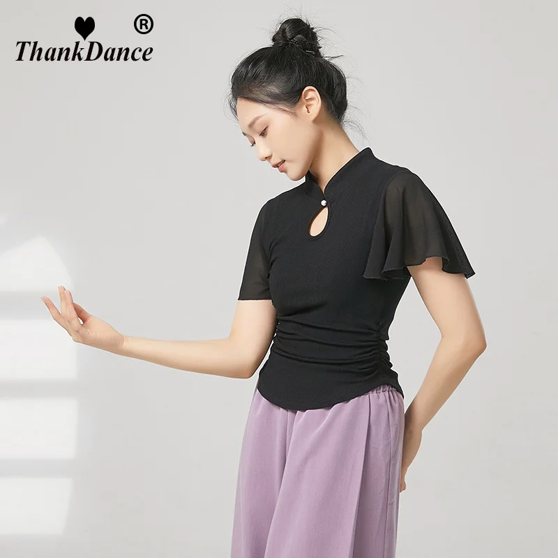Klasyczna koszulka do tańca latynoamerykańskiego damska dla dorosłych, nowoczesna koszulka do tańca, kostiumy sceniczne, konkurs, standard krajowy