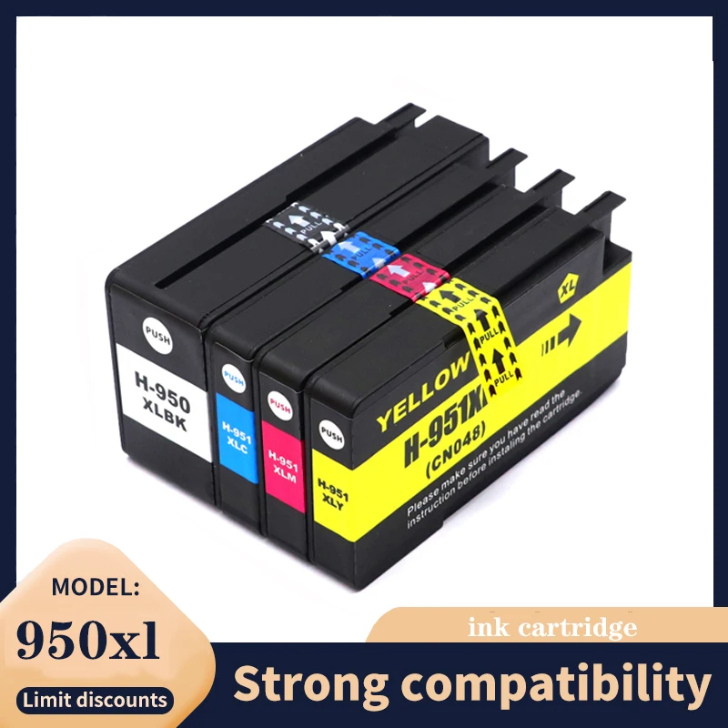 950XL 951XL Ink Cartridge Compatible with HP 950 HP 951 HP950 HP950xl for HP Printer Officejet Pro 8100 8600 251dw 276dw 8630