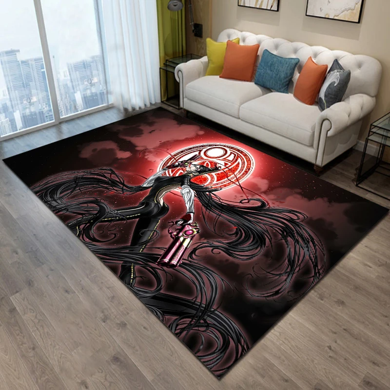 15 Size Bayonetta-game Pattern Rug for Living Room Bathroom Mat Creative Door Mat Bedroom Home Decor Rug Home Accessories