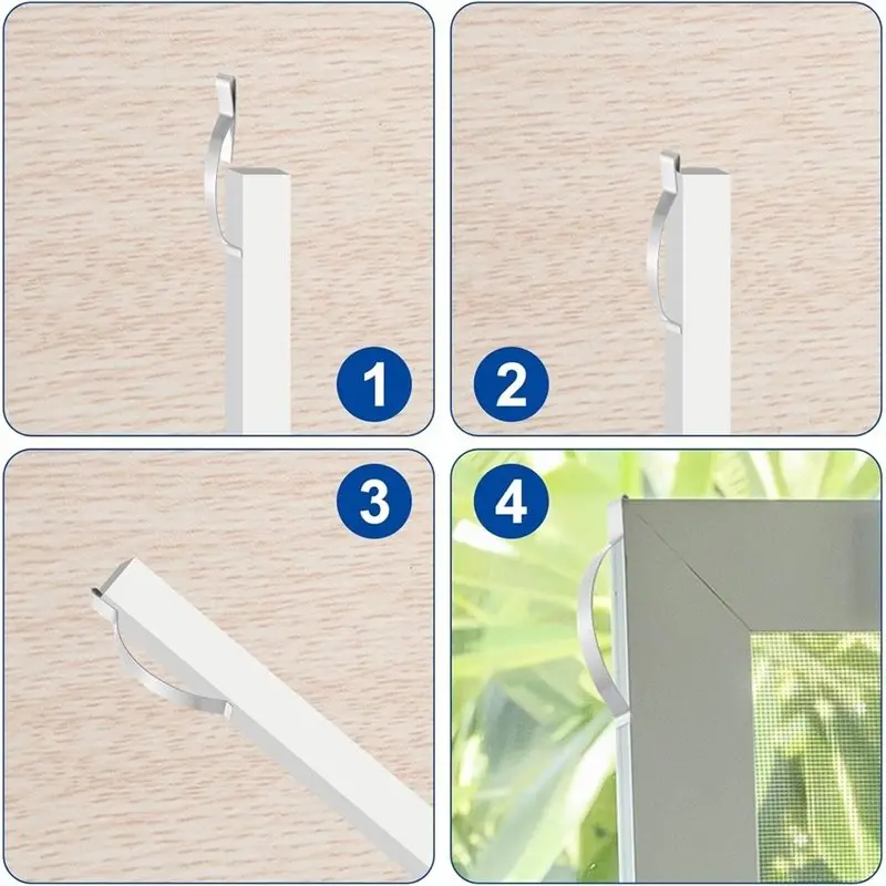 【MUST-HAVE】Flat Window Spring Clips(50Pcs), Corner Mount Tension Spring Window Screen