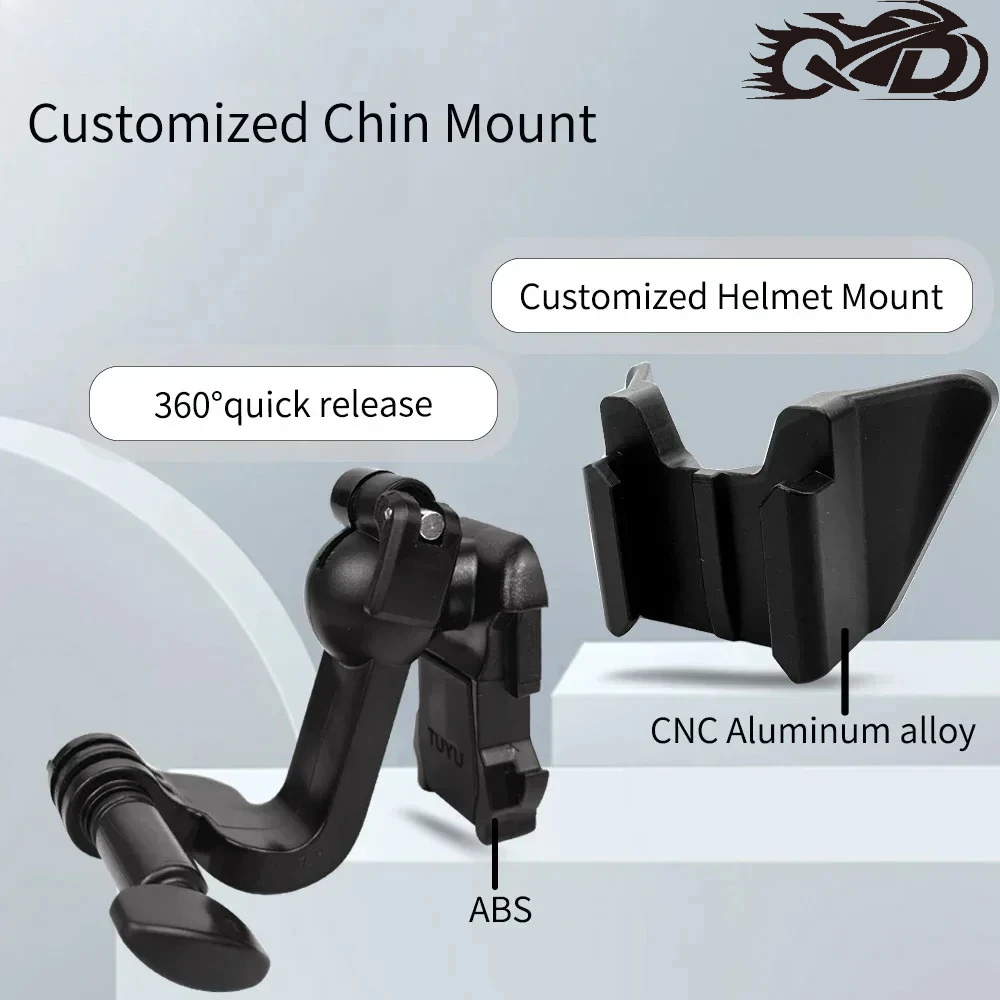 Helmet Customized For MX701 MX702 FF901 FF805 FF906 FF818 FF820 Chin Mount for GoPro Hero10 Insta360 X2 3 DJI Accessories