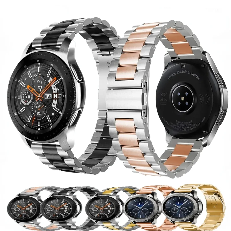 Metal Strap for Huawei Watch 4/3 GT3 Comfortable Wristband Bracelet Samsung Watch 5 4 3 Gear S3 Classic 5 Pro Amazfit GTR/GTS4