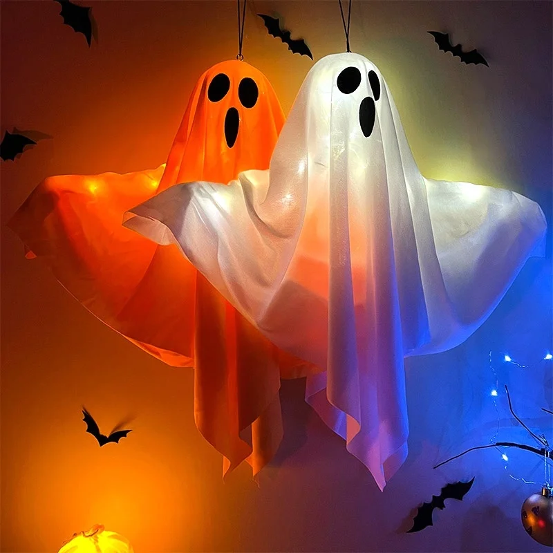 

Halloween Party LED Glow Ghost Home Indoor Outdoor Decoration Supplies Haunted House Bar Hanging Horror Props Halloween Decor