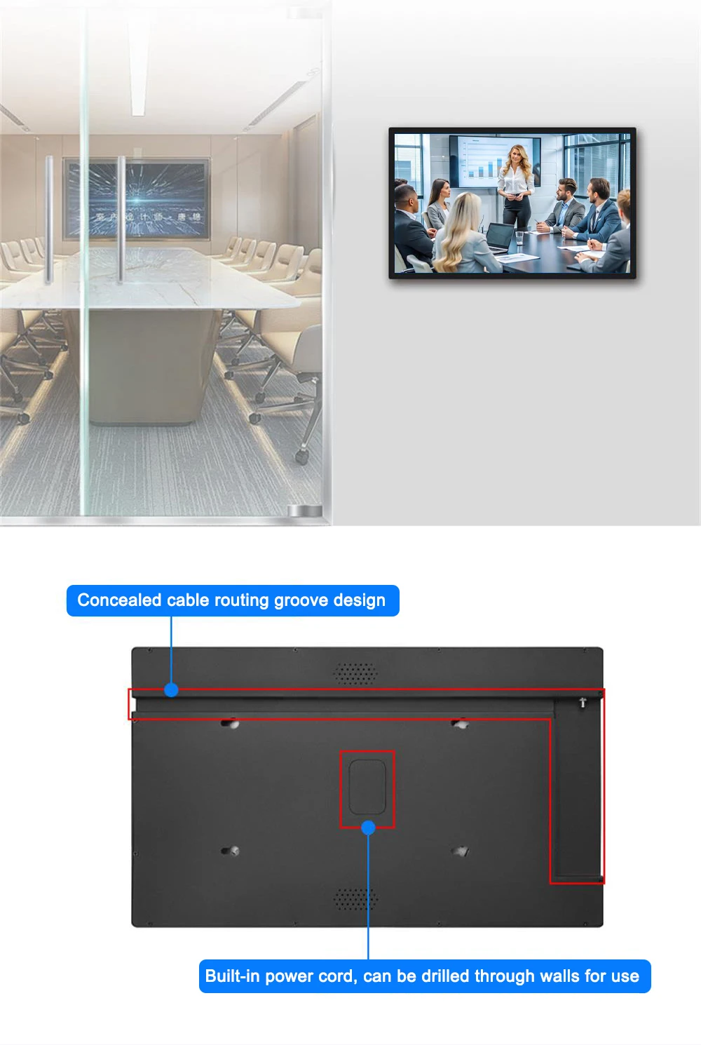 13,3~43 Zoll Wandmontiertes Healthcare-System, Triage-Warteschlangen-System, Arztinformationsanzeige, Digital Signage, Triage-Bildschirm – Detail 7