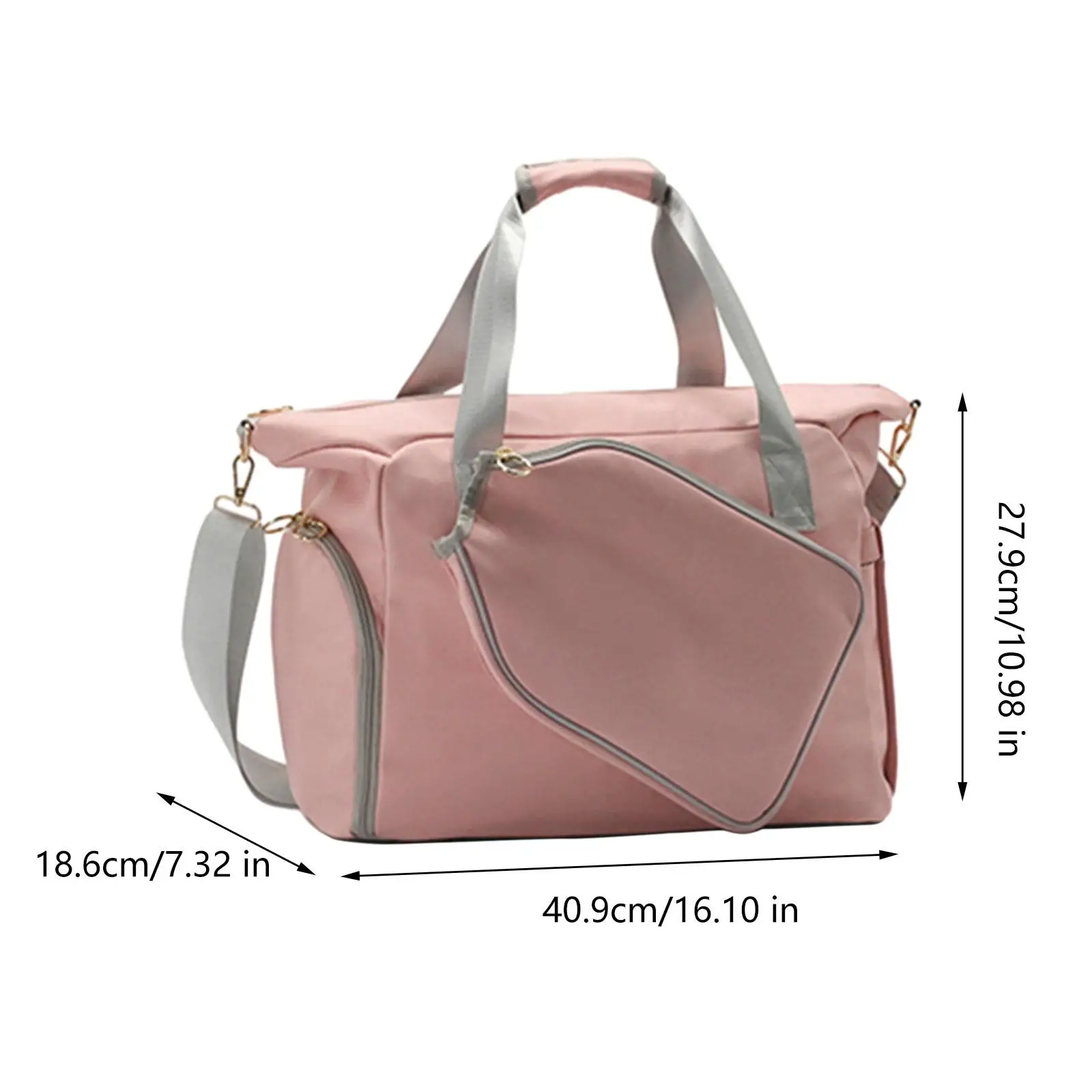 Pickleball Bag with Shoe Compartment Oxford Tote for Pickleball Racket Gear Large Capacity Handheld Shoulder Crossbody Bag view 4