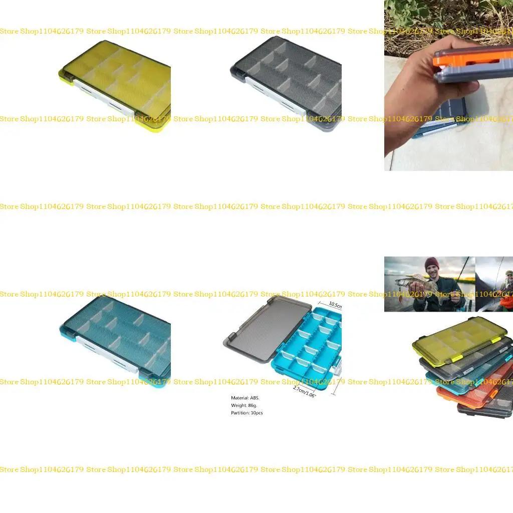 

A1A2 Waterproof Fishing Tackle Organizers Tackle Tools Dividers Box with Adjustable Dividers Clear Fishing Lures Storage Box