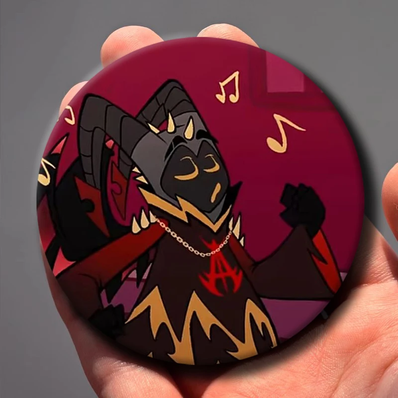 Anime Cartoon Badge Helluva Boss Same Series Adam Character Brooches Lapel Pins for Clothes Accessories Bag Decor Souvenir Gifts
