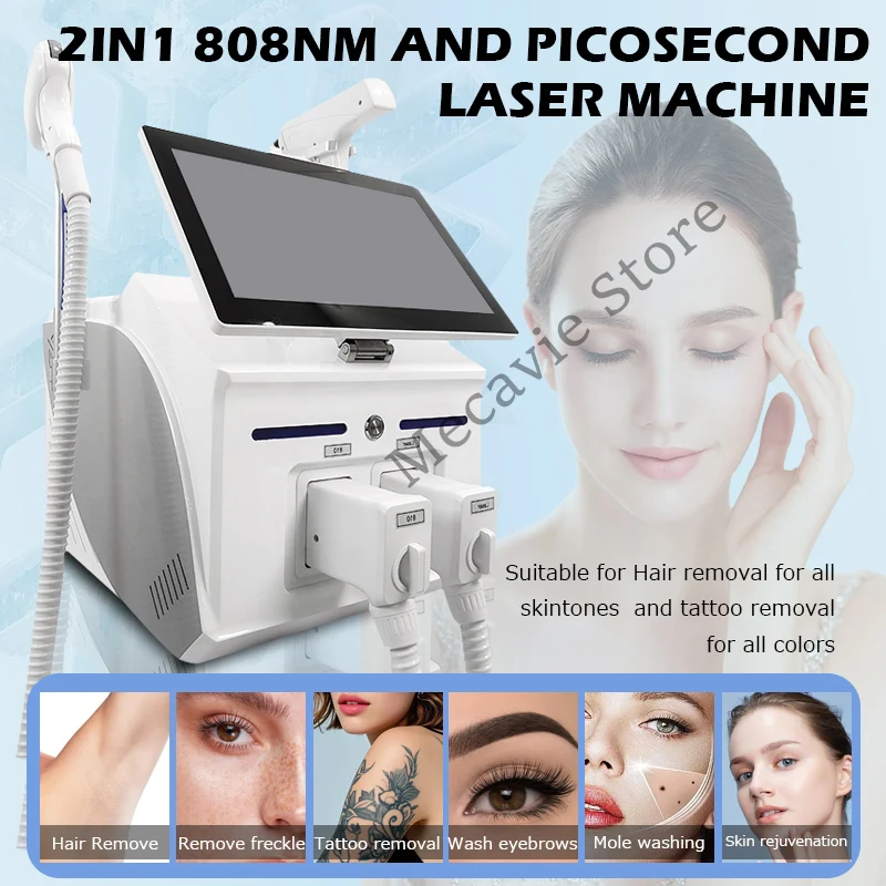 4000Wハイパワー4波最新ポータブルソプラノチタンレーザー脱毛器、顔と体のプロ用ユニバーサル