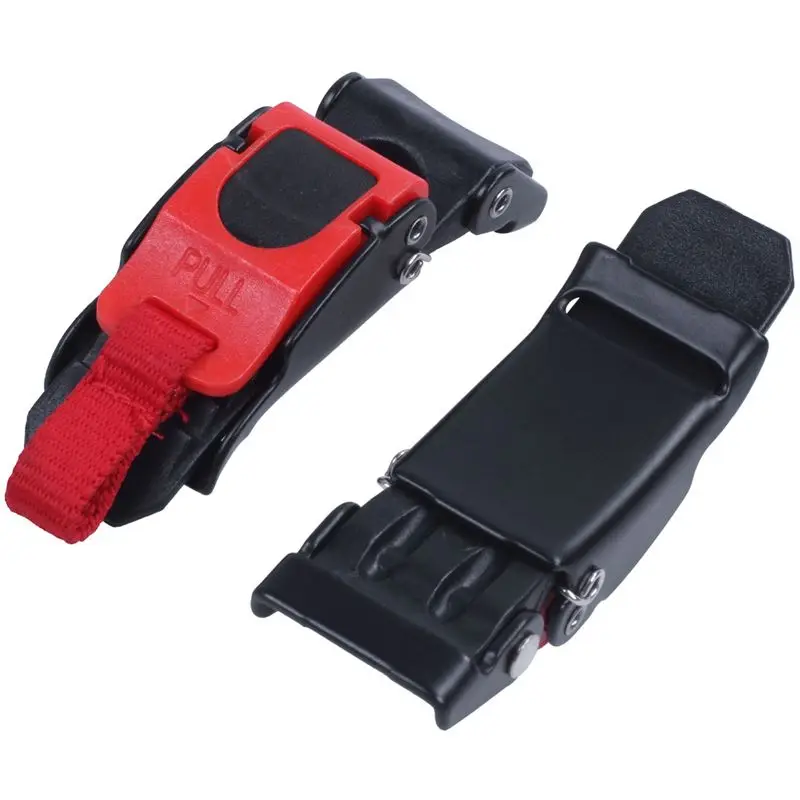 A11M-9X Plastic Motorcycle Helmet Speed Clip Chin Strap Quick Release Pull Buckle New Black+Red