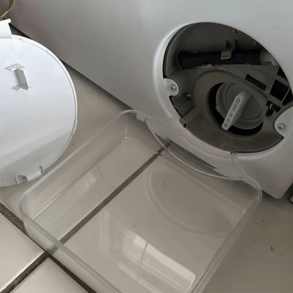 Anti-Overflow Washing Machine Drain Tray Simple Durable Washing Machine Drain Funnel Leak-Proof White Water Collection Box