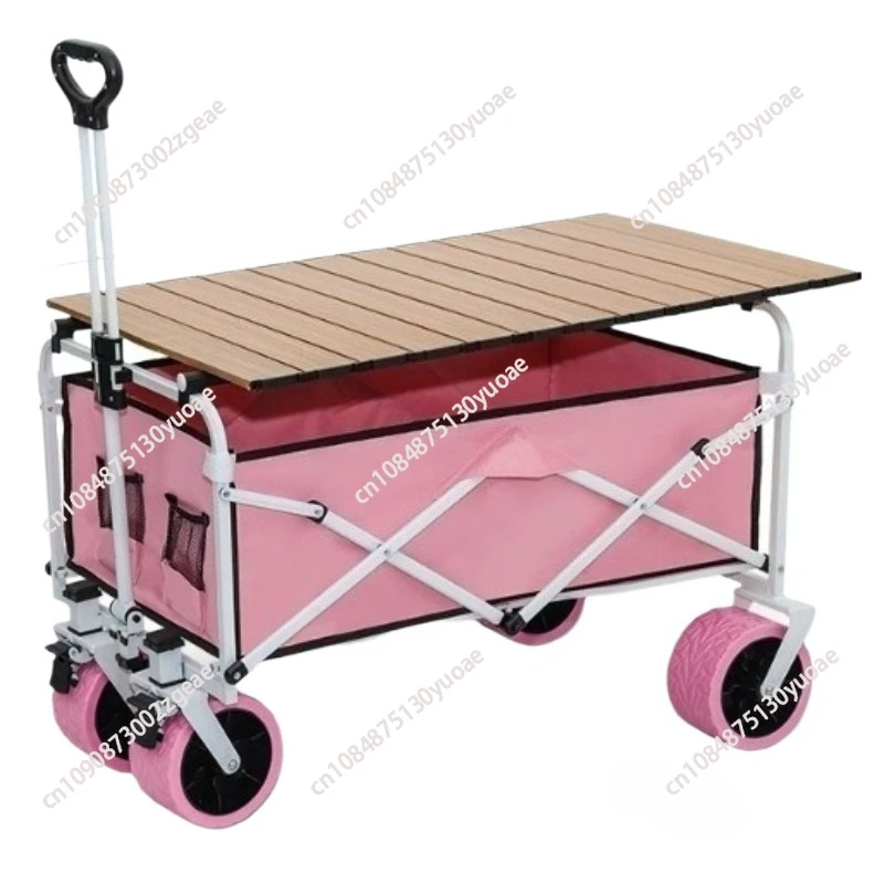 Stall trolley shopping camping picnic cart folding table portable liftable night market rice noodles sausage with parasol