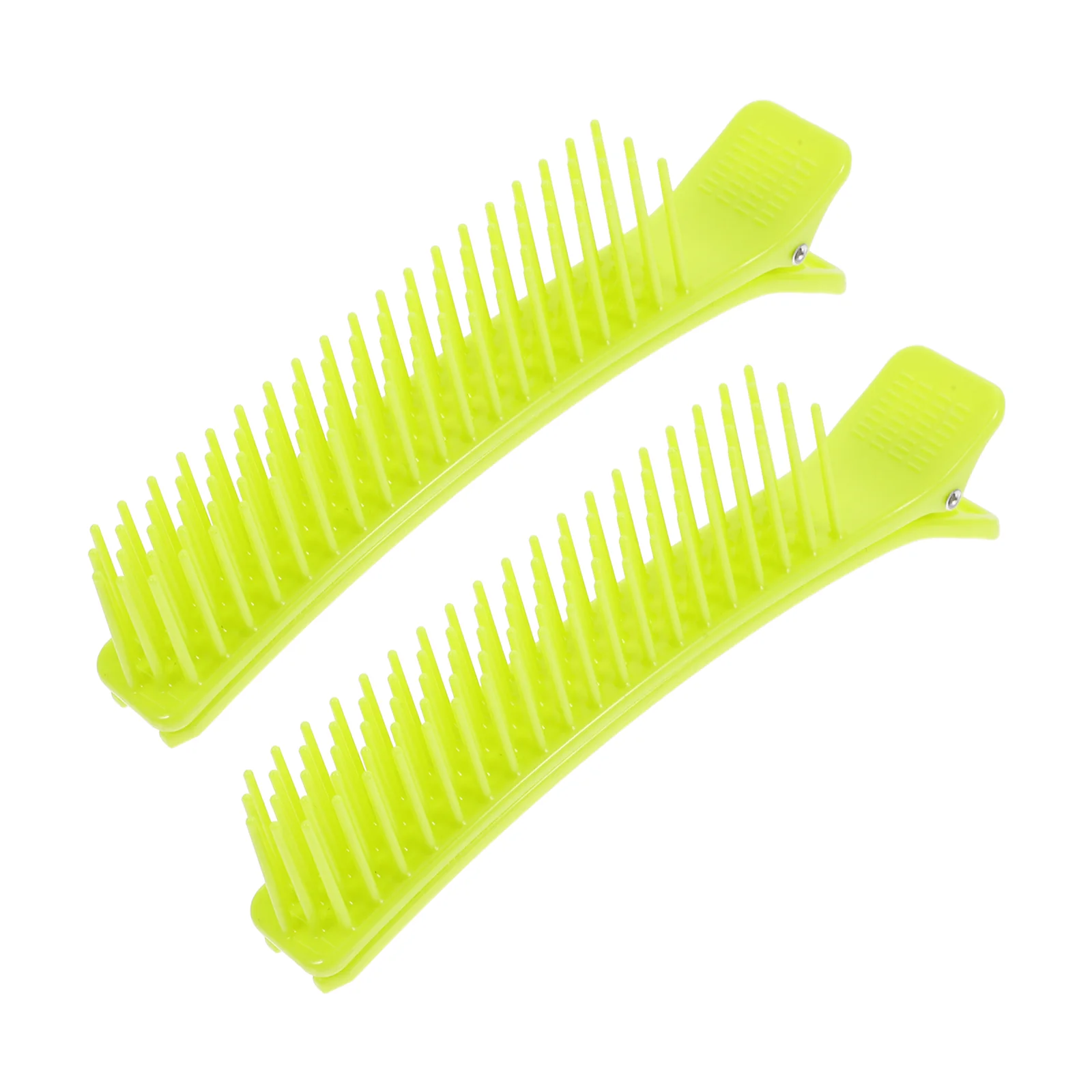 2 Pcs Hair Braiding Tools Salon Clips Sectioning with Comb Abundance Green Miss