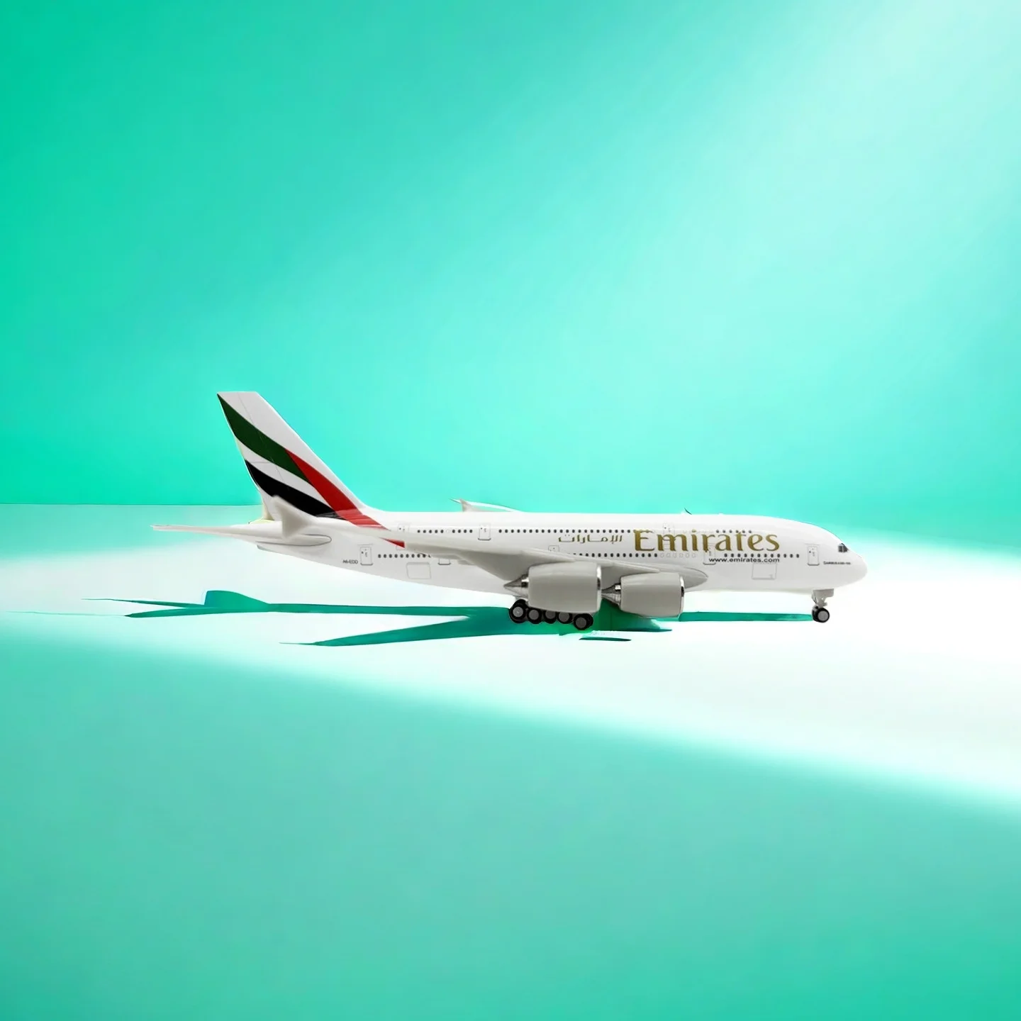 

Airplane Models a380 UAE/Emirates Airlines Airbus A380 Resin 1/240 Scale Diecast Aircraft Model Kit with Wheels Stand Collected