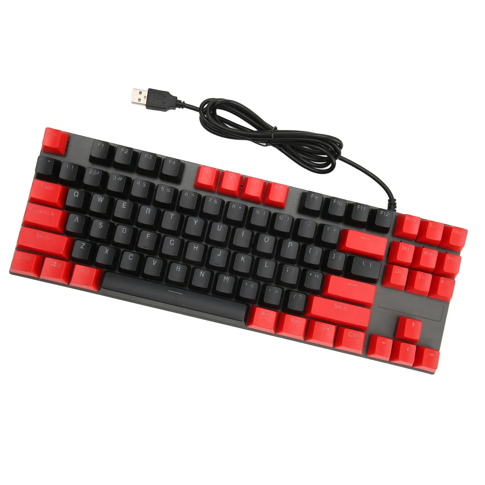 87-Key Mechanical RGB Keyboard with Blue Switches | Ergonomic Wired Design for laptop & Desktop PC