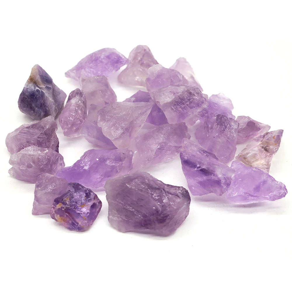 Natural Light Amethyst Crystal Minerals Landscape Rock Specimen Mineral Decorative Irregular Shape Raw Stone Home Aquarium Decor