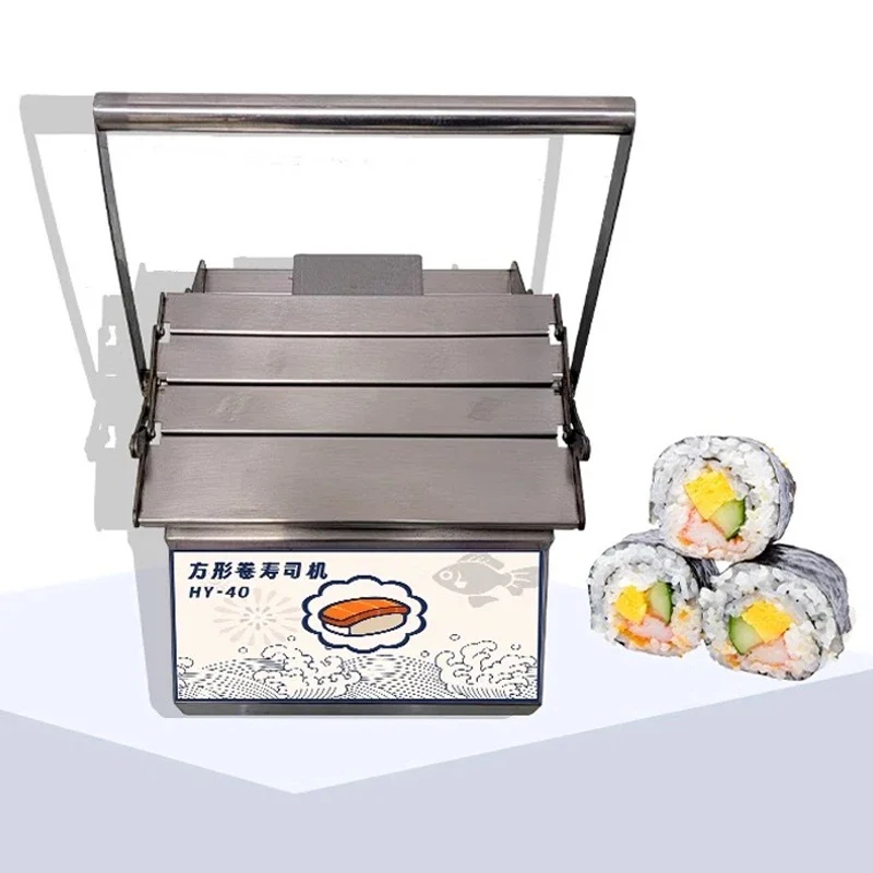 Commercial square sushi roll machine, all stainless steel body, sushi square roll machine, imitation handmade sushi roll machine