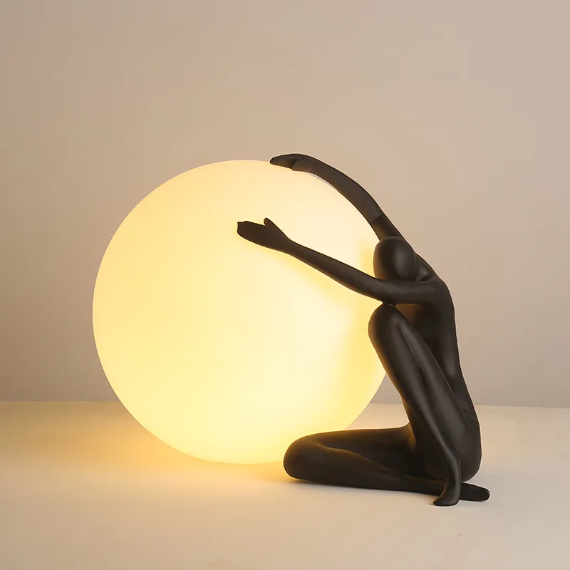 BUNNY Nordic Table Lamp Contemporary Creative Ornament Resin Desk Light LED Decor for Home Living Room Study Bedside