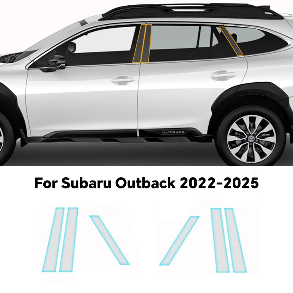 

For Subaru Outback 2022-2025 Pre-cut Car Exterior Headlight Rearview B Pillars PPF Transparent Protective Film TPU Anti-Scratch