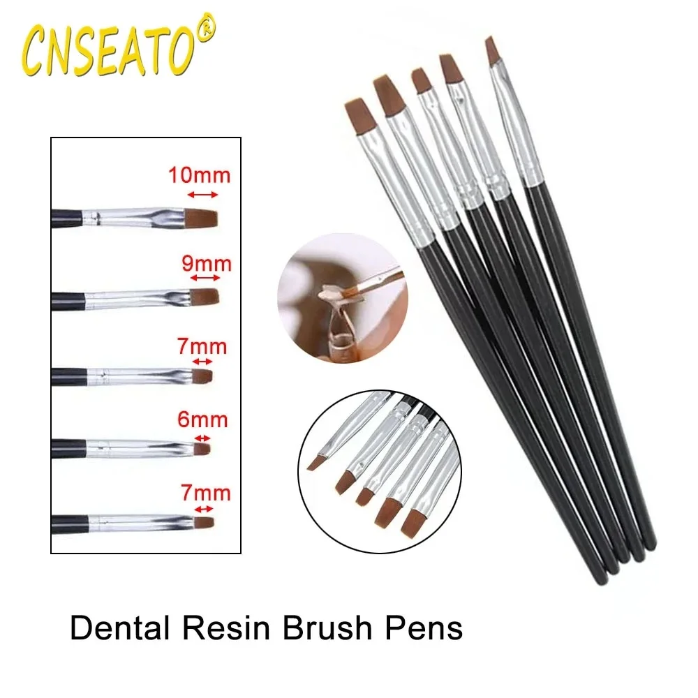 5 Pcs Dental Resin Brush Pens Resin Shaping Brushes  For Composite Cement Adhesive Porcelain Teeth Dentist Tools Dentistry Lab