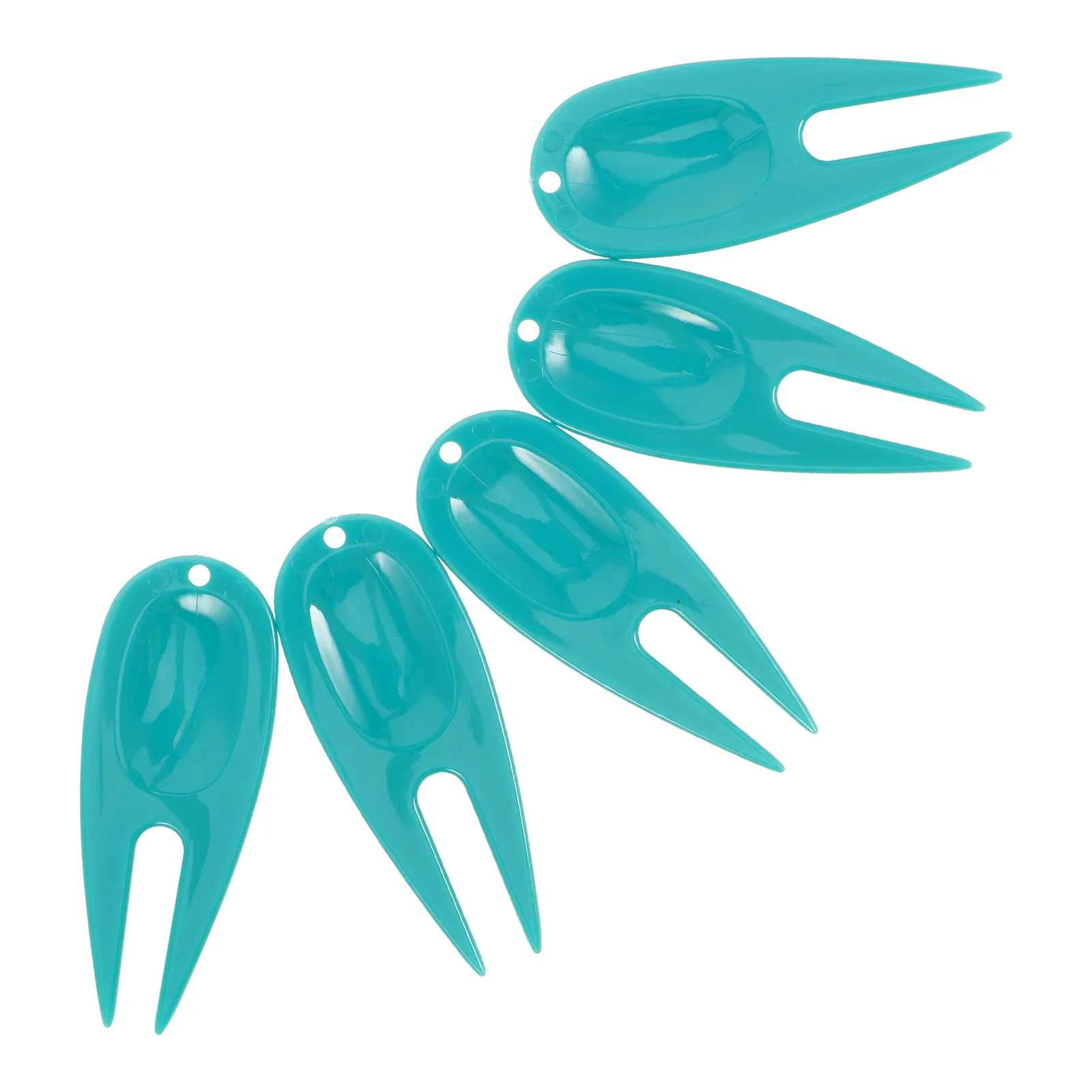 

5Pcs Divot Repair Tool for Golf Course Maintenance Professional Plastic Divot Fork Portable Non-Scratch Surface Comfortable Feel