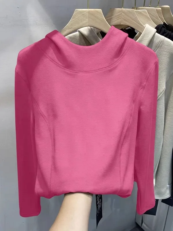 Loose Fit Long Sve Hoodie Women's Faionable Versatile Thermal Base irt Top Autumn Winter New Arrival Korean Sle