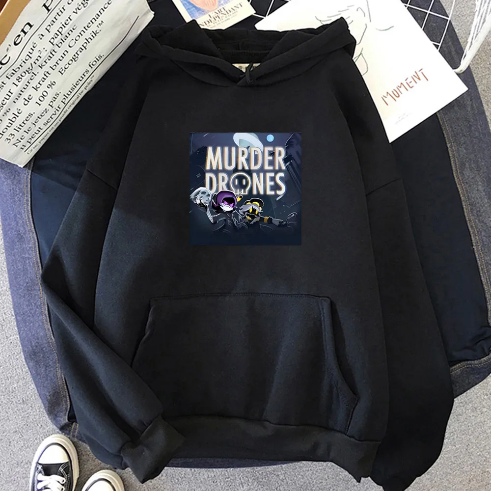 Murder Drones Anime Hoodie Funko Pop Cute Sweatshirt Long Sleeve Kawaii Clothing Moletom Gothic Pullovers Comfortable Manga Soft