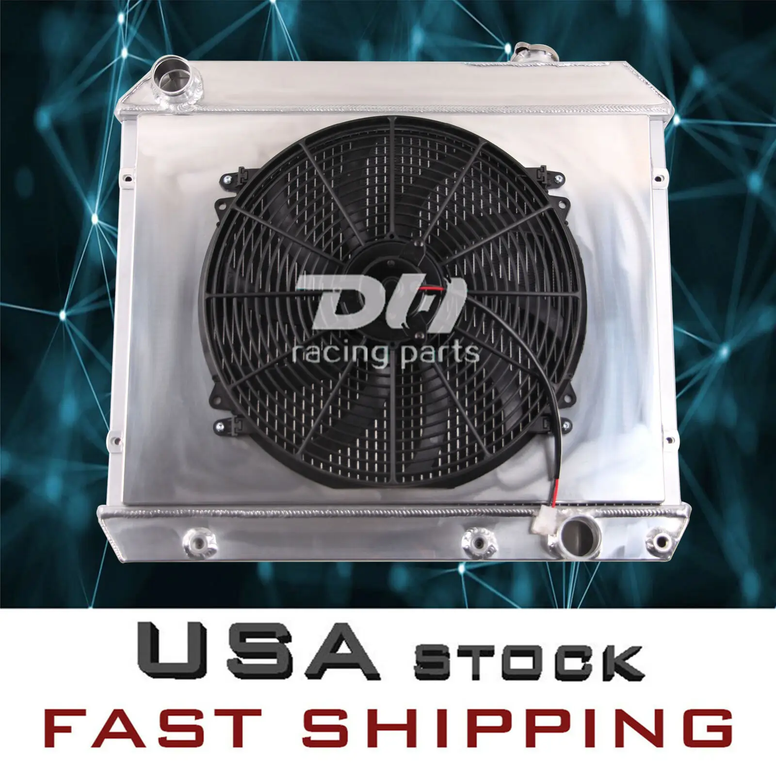 우승자 자동 3열 라디에이터 및 슈라우드 및 16" 팬 For63-66 Chevy C10 C20 C30 트럭 픽업 폰티악/올즈 자동차 도구