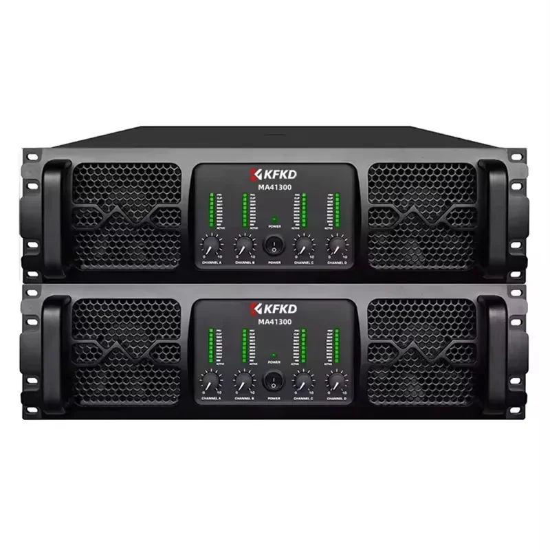 

KFKD Audio Equipment Amplifier 41300 Power Amplifier H 3U Class 4-channel Digital Stereo Audio 1300w*4 High Power Amplifier