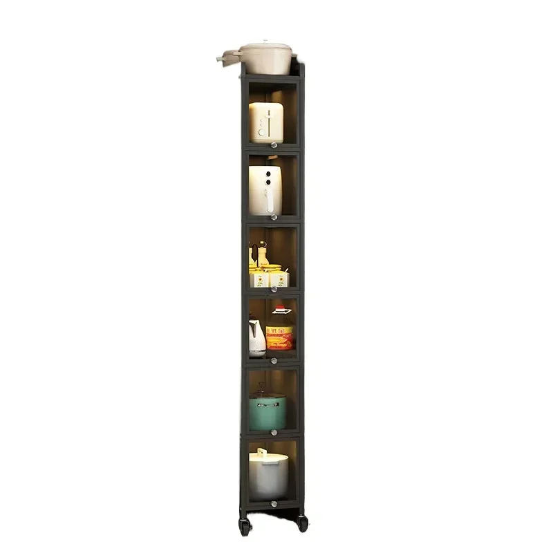 Room crack rack floor-to-ceiling multi-layer small size refrigerator gap side storage ultra-narrow side cabinet wall locker