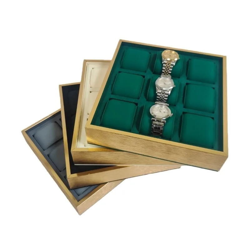 Velvet Watch Display Tray Counter Wrist Watch Display Trays Luxury Watches Storage Tray Live Streaming Watches Shooting Props