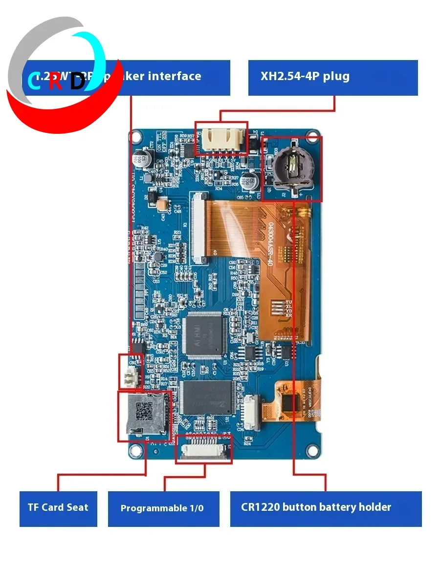 X5  4.3 inch serial screen capacitive/resistive touch configuration IPS display screen audio & video TTL/232 display  lcd screen