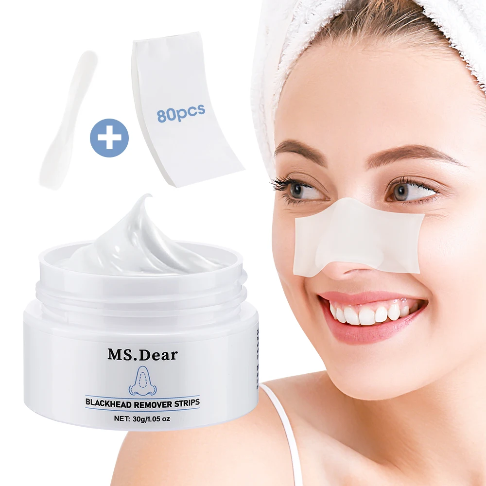 Nuovo Rimozione di Comedone Maschera per il Naso Striscia di Pori Con 80 Pezzi di Carta Pulizia Profonda del Viso Strisce Nasali Peeling Trattamento Dell'acne Cura Della Pelle