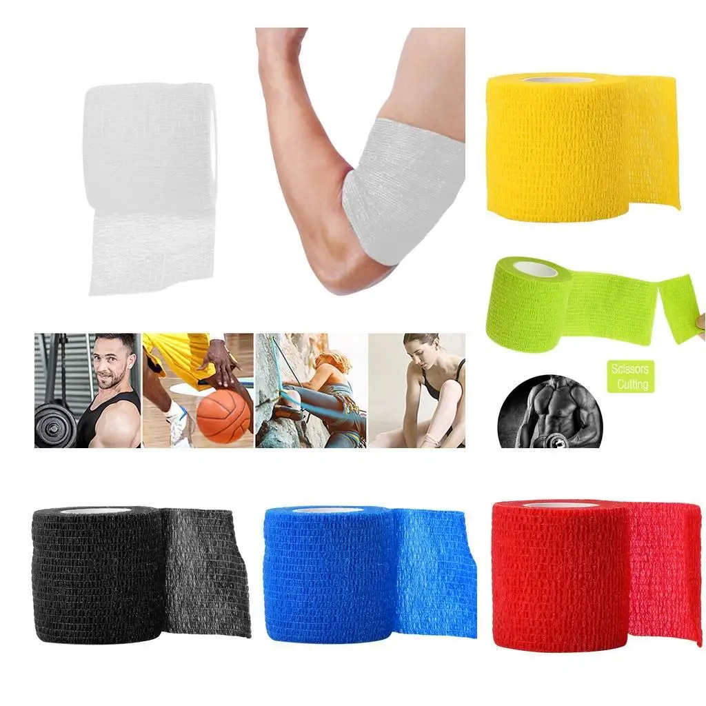 

2inch Wide Nonwoven Self Elastic Bandage Wrap Cohesive Tape for Machine , Sport Binding Joints Support