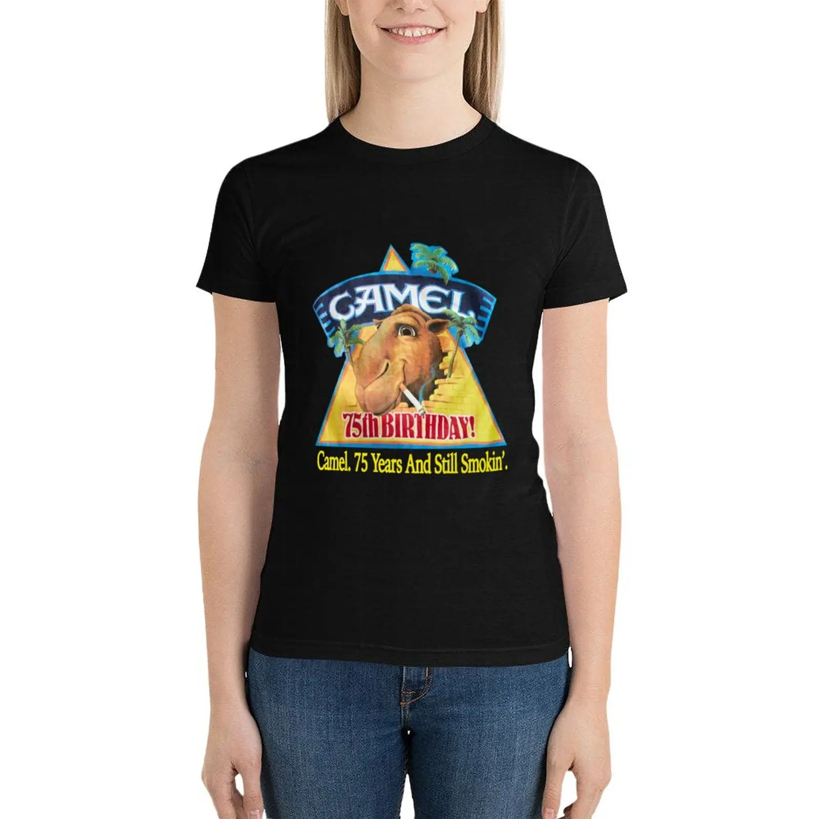 1988 Camel Cigarettes Pocket Gray Deadstock Joe T-Shirt lady clothes cute clothes ariat shirts for Women