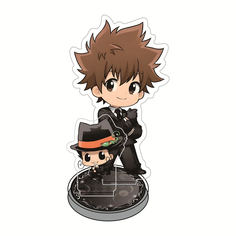 HITMAN REBORN!10cm Chibi Acrylic Stand Figures Keychain Anime Collectible Standee Desk Decor Gift for Anime Fans
